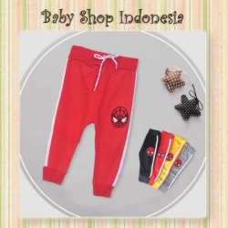 large celana training spiderman merah